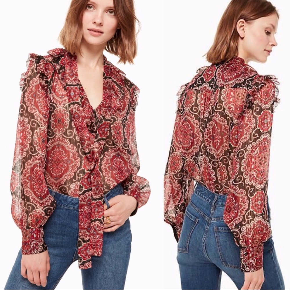 EUC Kate Spade Metallic Medallion top